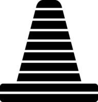 Traffic Cone Glyph Icon vector