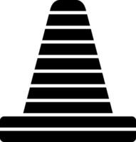 Traffic Cone Glyph Icon vector