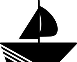 icono de glifo de barco vector