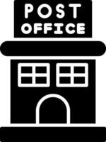 Post Office Glyph Icon vector