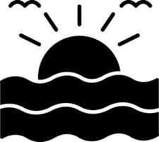 Sunrise Glyph Icon vector