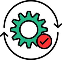 Lifecycle Line Filled Icon vector