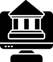 Online Court Glyph Icon vector