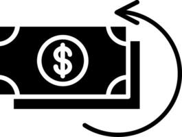 Money Back Guarantee Glyph Icon vector