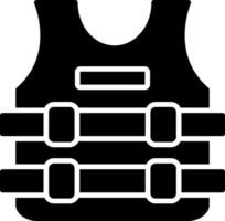 Bullet Proof Jacket Glyph Icon vector