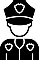 Policeman Glyph Icon vector