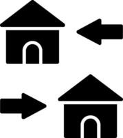 Change Of Housing Glyph Icon vector