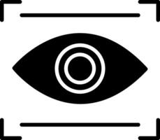 icono de glifo de escaneo ocular vector