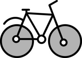 bicicleta línea lleno icono vector