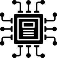 icono de glifo de chip vector