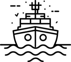 Ship line images icon style vector