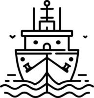 Ship line images icon style vector