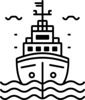 Ship line images icon style vector