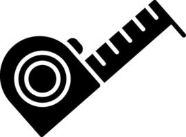 Measure Tape Glyph Icon vector