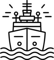 Ship line images icon style vector