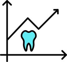 Stats Line Filled Icon vector