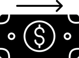 Send Money Glyph Icon vector