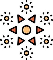 Firework Line Filled Icon vector