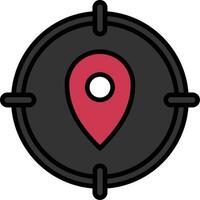 Target Line Filled Icon vector
