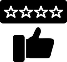 Rating Glyph Icon vector