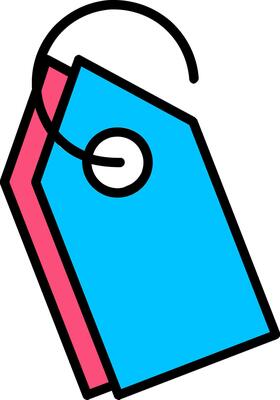 Tag Line Filled Icon