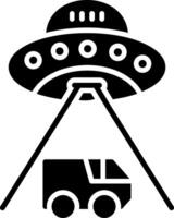 Ufo Glyph Icon vector