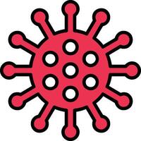 Virus Line Filled Icon vector