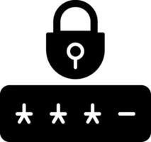 Password Glyph Icon vector
