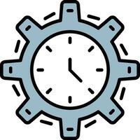 Time Management Line Filled Icon vector