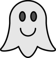 Ghost Line Filled Icon vector