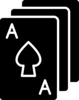 Poker Glyph Icon vector