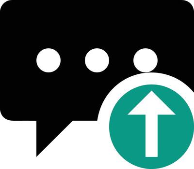 comentario icono símbolo imagen para elemento diseño charla y comunicación vector