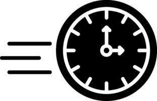 On Time Glyph Icon vector