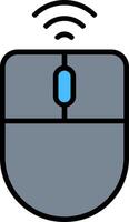 Wireless Mouse Line Filled Icon vector