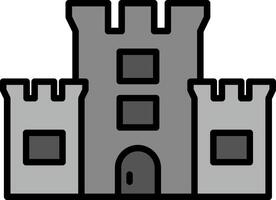 Castle Line Filled Icon vector