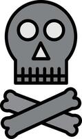 Skull Line Filled Icon vector