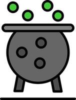 Cauldron Line Filled Icon vector