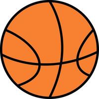 baloncesto línea lleno icono vector