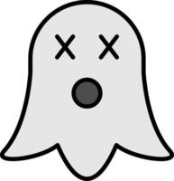 Ghost Line Filled Icon vector