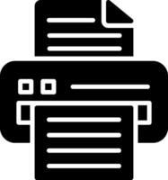 Printer Glyph Icon vector