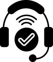 Headphones Glyph Icon vector