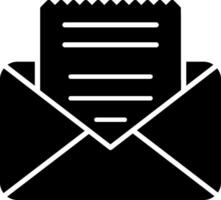 Envelope Glyph Icon vector