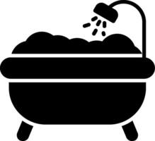 Bathtub Glyph Icon vector