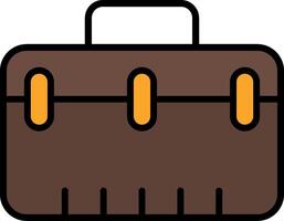 Suitcase Line Filled Icon vector