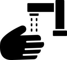 Hand Wash Glyph Icon vector