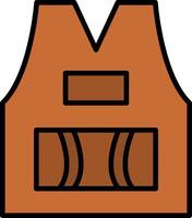 Sleeveless Line Filled Icon vector