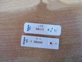 Malaria and Dengue NS1 test by using rapid test cassette photo