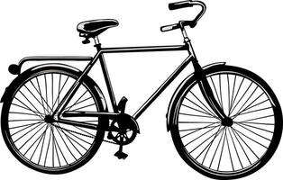 drawing of a classic walking bicycle vector