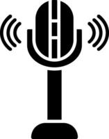 Mic Glyph Icon vector