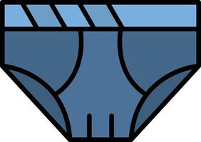 Underwear Line Filled Icon vector